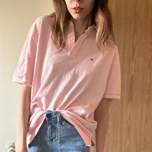 Oversized/Men’s Medium Tommy Hilfiger pink polo